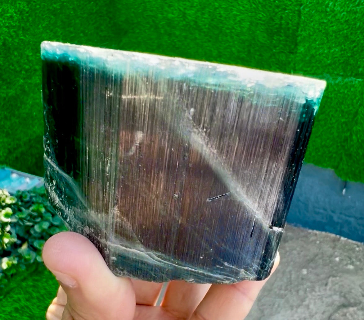 Blue Cap Tourmaline crystal from Afghanistan, 940 gram