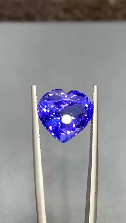 Tanzanite Gemstone, Flawless Loupe Clean, Tanzanite Loose Stone, Tanzanite Jewelry, Perfect Heart Shape Tanzanite Stone, 11.88 cts