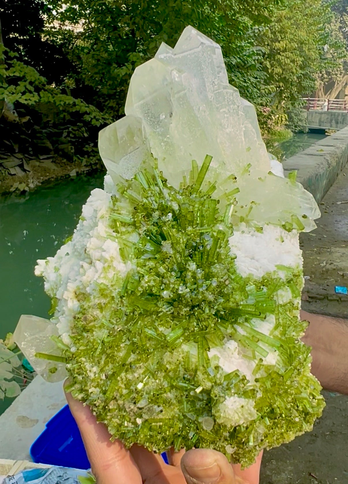 Tourmaline Crystals Cluster with Quartz on matrix from Chapu Mine Pakistan, 7014 gram