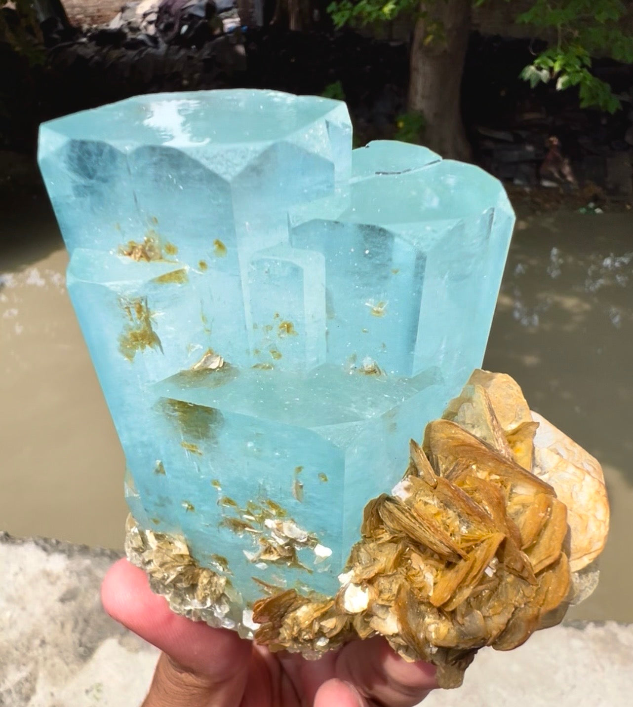 Aquamarine with Muscovite Mica from Pakistan, 543 gram