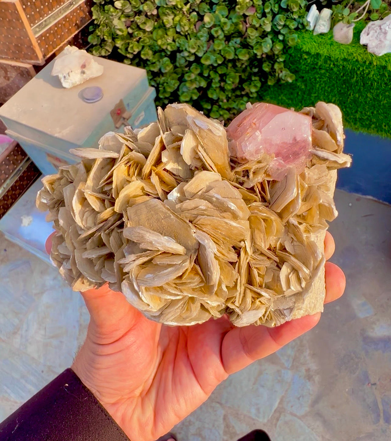 Pink Apatite with Mica from Pakistan, 713 Gram