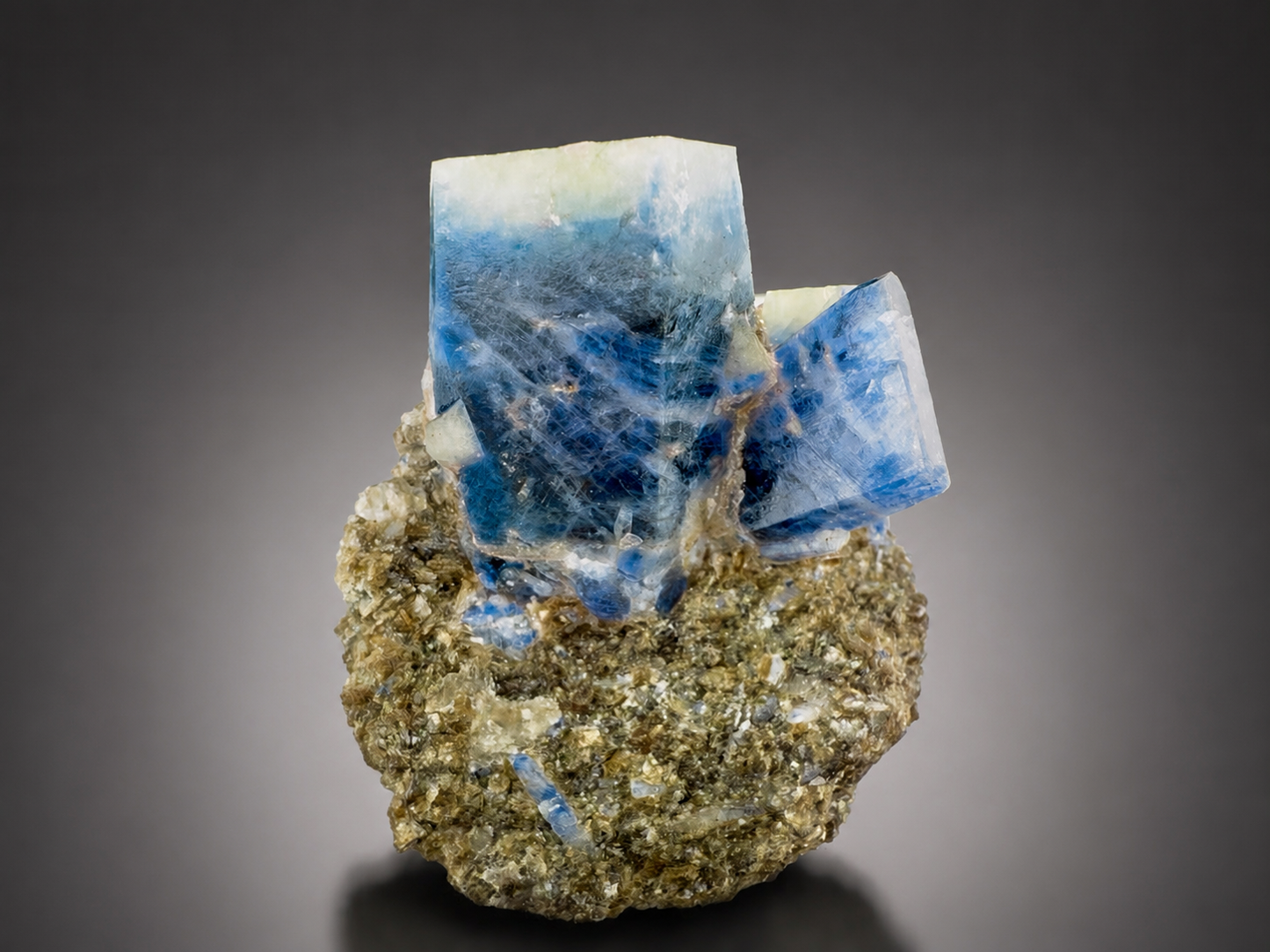 Sapphire Crystals on Matrix from Badakhshan Afghanistan – Fluorescent Collector Mineral Specimen , 210 gram