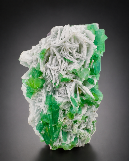 Natural Pink Kunzite with Green Tourmalines and Clevelandite Albite Specimen with Custom Base, 567 gram