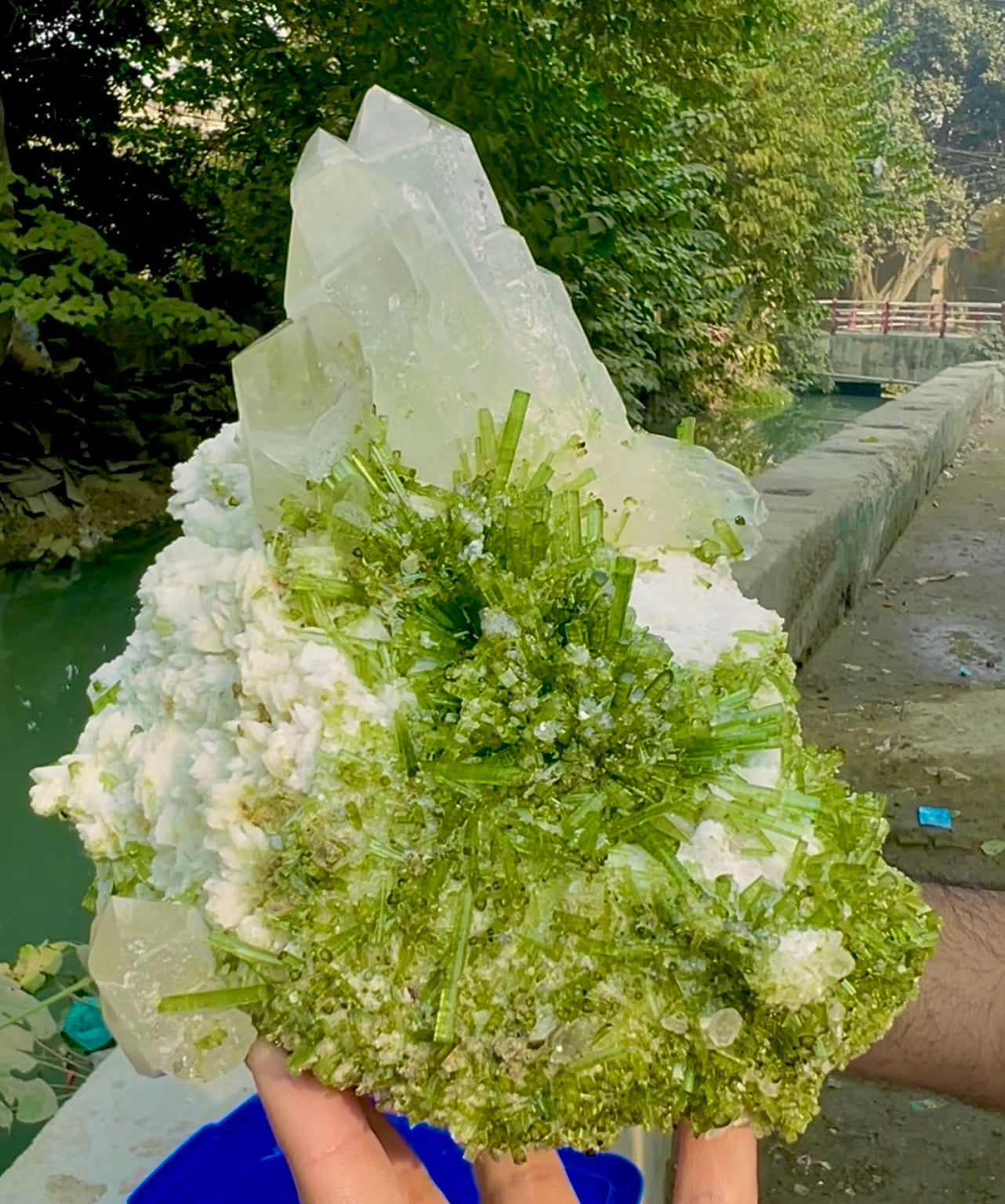 Tourmaline Crystals Cluster with Quartz on matrix from Chapu Mine Pakistan, 7014 gram