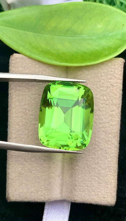 Natural Green Peridot 26.25 Ct Cushion Cut – Pakistan Peridot Gemstone