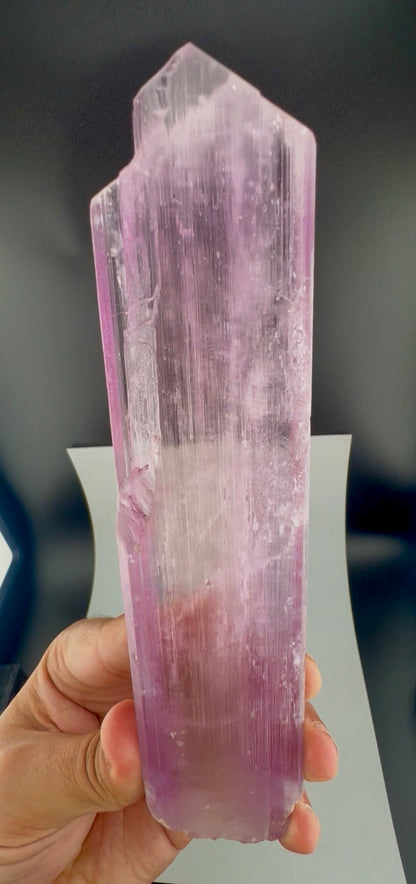 Natural Pink Kunzite Crystal from Afghanistan, 331 gram
