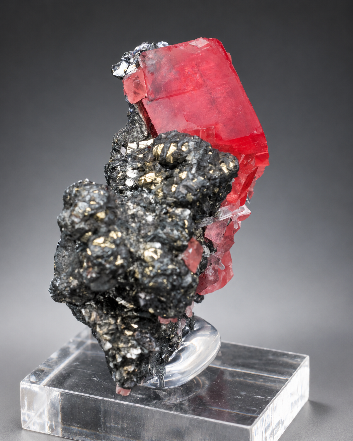 Rhodochrosite with Tetrahedrite – Sweet Home Mine, Colorado, USA – Raspberry Pocket