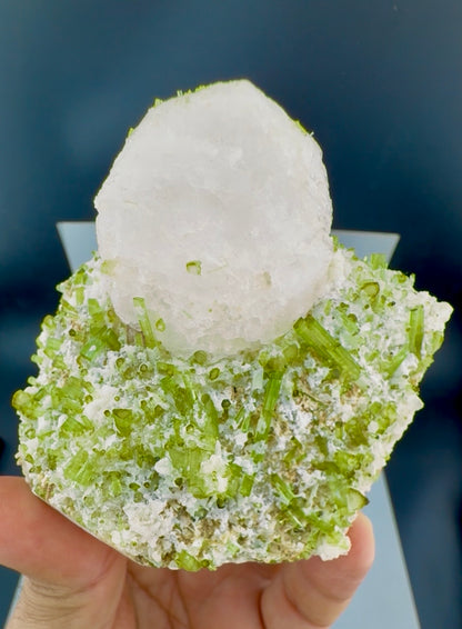 Pollucite with Green Tourmalines from Pakistan, 322 gram