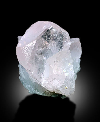 Natural Pink Morganite Crystals Cluster With Microlite From Afghanistan - 118 gram