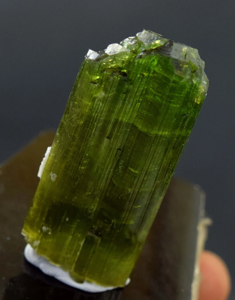 Terminated Green Tourmaline Crystal, Gem Grade Tourmaline, Tourmaline Rough, Tourmaline Crystal From Paproke Afghanistan - 209.20 cts