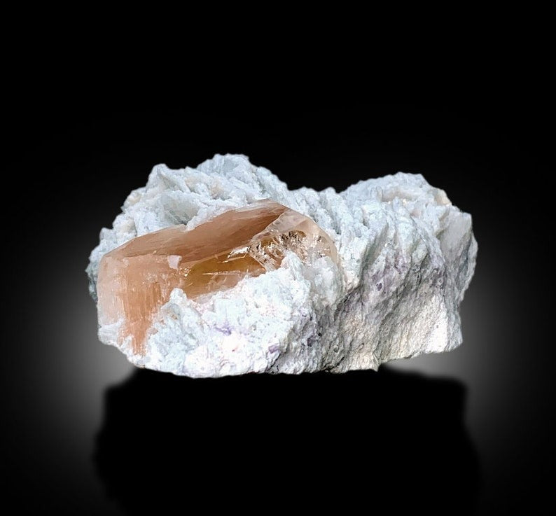 Peach Pink Morganite With Apatite and Cleavelandite Albite Specimen From Afghanistan - 512 gram