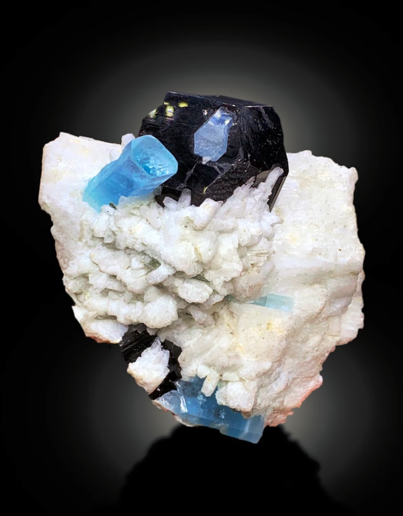 Aquamarine With Schorl Tourmaline and Albite From Afghanistan - 491 gram