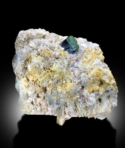 Natural Blue Cap Tourmaline on Mica Matrix, Tourmaline Crystal, Tourmaline Specimen, Tourmaline from Afghanistan - 2777 gram