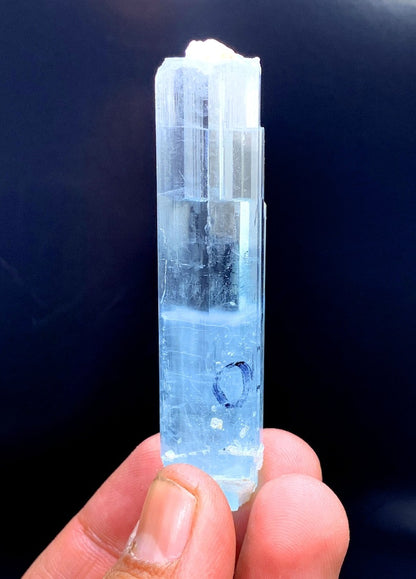Enhydro Transparent Gem Grade Sky Blue Color Aquamarine Crystal, Raw Mineral, Aquamarine Gemstone, Aquamarine Specimen - 46 gram