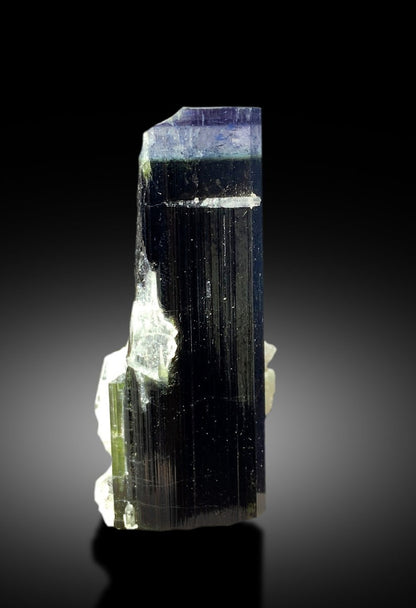 Blue Cap Tourmaline Crystal with Cleavelandite Albite, Natural Tourmaline, Raw Tourmaline, Tourmaline From Paproke Afghanistan - 47 gram