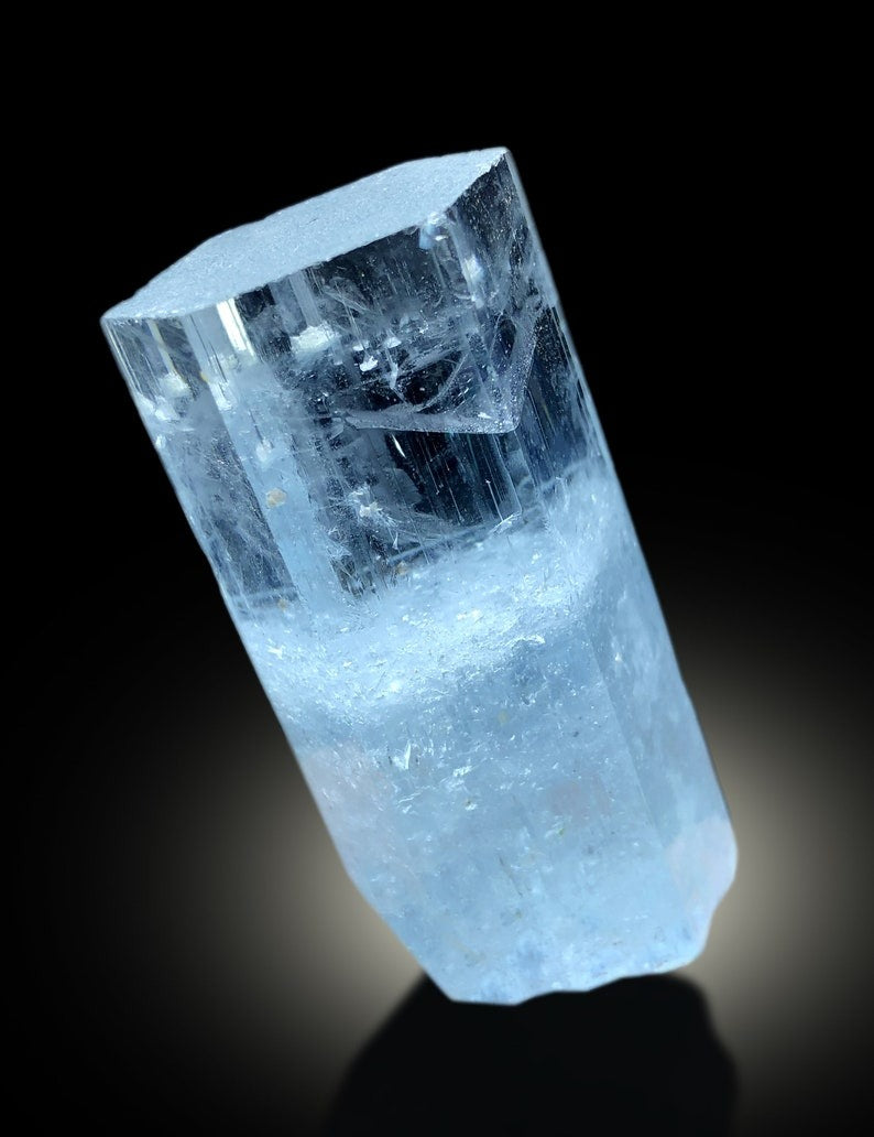 Aesthetic Gem Grade Sky Blue Color Aquamarine Crystal, Raw Mineral, Aquamarine from Shigar valley Skardu Pakistan - 63 gram