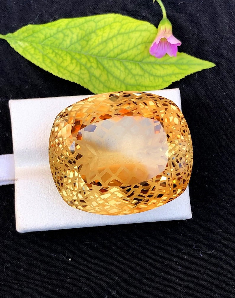 Fancy Custom Cut Champagne Topaz Gemstone, Loose Gemstone, Topaz Faceted Stone, Handmade Jewellry, Topaz Jewellry - 184 CT