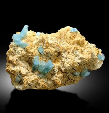 Natural Blue Aquamarine Crystals on Matrix, Mineral Specimen, Aquamarine Cluster, Aquamarine from Shigar valley Skardu Pakistan - 6.2 Kg