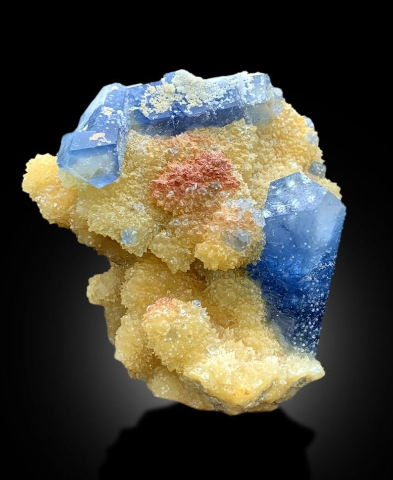 Celestine Crystals with Calcite Mineral Specimen from Afghanistan, 375 gram