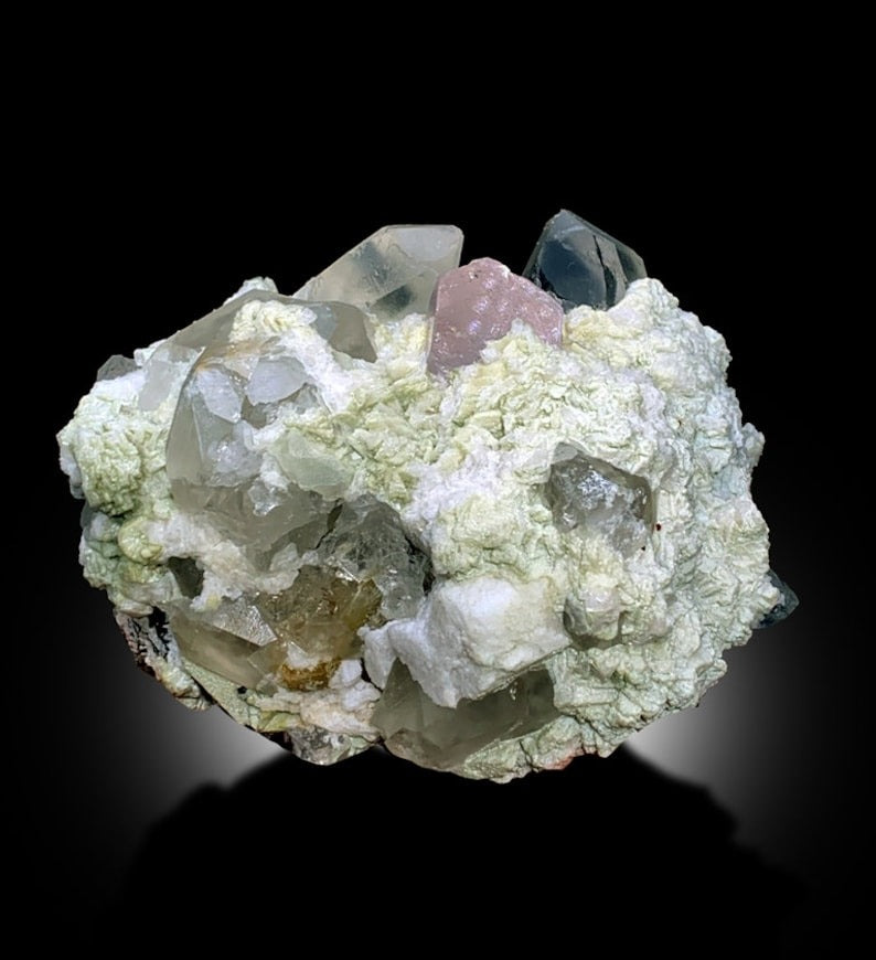Pink Morganite Specimen, Morganite Crystal with Quartz Crystals and Albite, Morganite Specimen, Raw Morganite, Mineral Specimen, 1115 g