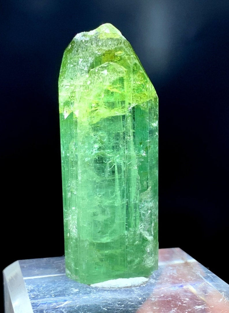 Green Tourmaline Crystal, Natural Tourmaine Crystal, Terminated Tourmaline, Raw Tourmaline, Tourmaline Gemstone, Crystal Specimen, 177.50cts