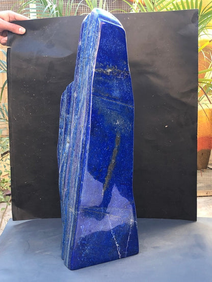 Lapis Lazuli Tumble , Huge Lapis Lazuli Free form tumble Made in Afghanistan, Real Blue Ultramarine, Handmade NO dye Lapis Tumble Home Decor