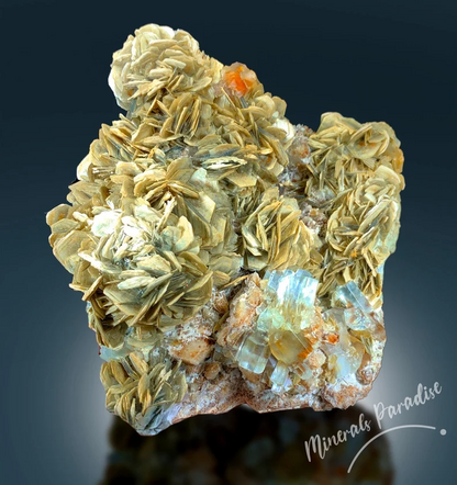 Natural Aquamarine With Pink Fluorite, Muscovite Mica, Aquamarine Cluster, Aquamarine Specimen, Fine Mineral, Aquamarine For Sale 1707 g