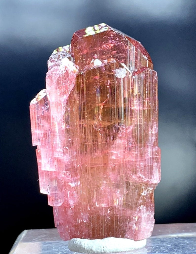 Tourmaline Crystal, Redish Orange Tourmaline, Natural Tourmaline, Lustrous Tourmaline, Gem Grade Tourmaline, Paprok Tourmaline, 136.10 cts
