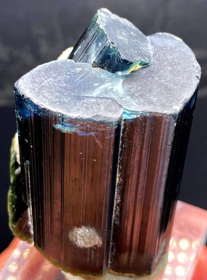 Tourmaline Crystal, Blue Cap Tourmaline, Bicolor Tourmaline, DT Tourmaline, Raw Tourmaline, Tourmaline for sale, 143 Gram , 55*42*36 mm