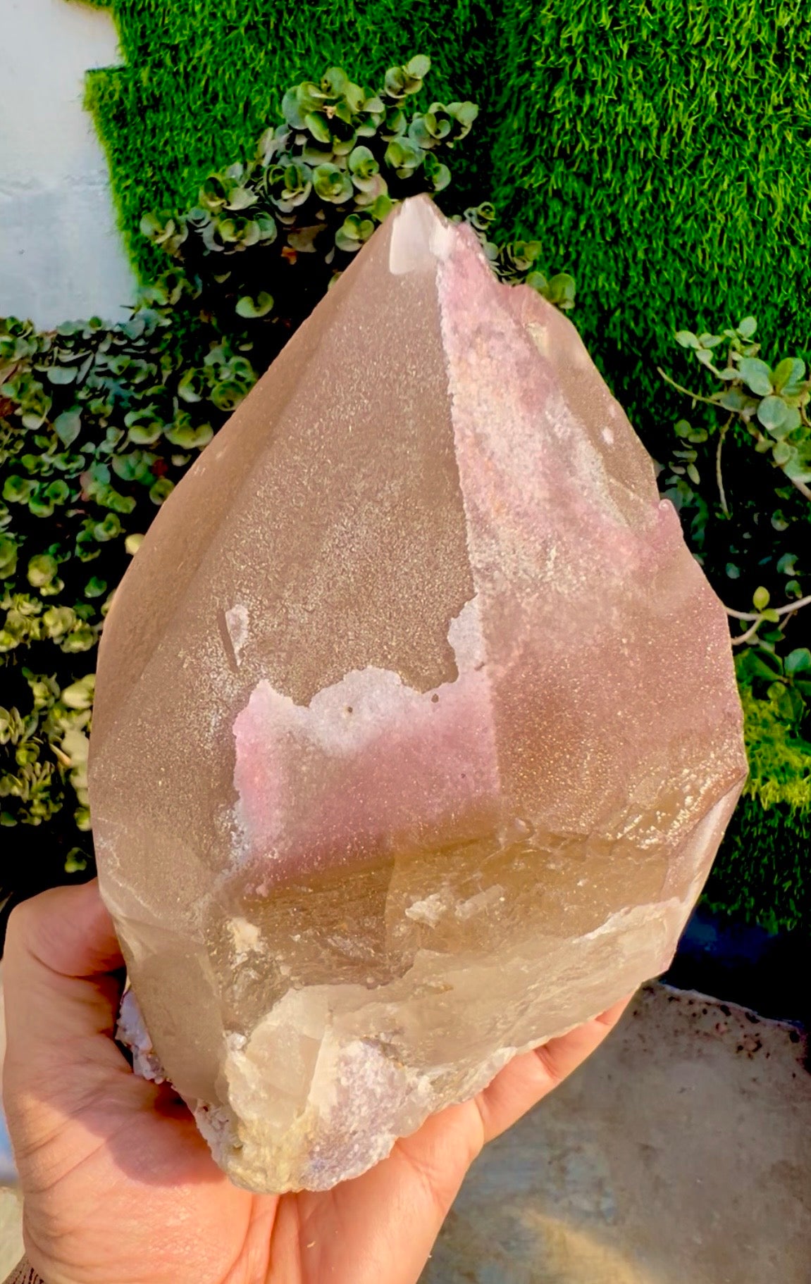 Crystallized Rose Quartz with Tourmaline on Smoky Quartz from Afghanistan, 2025 gram