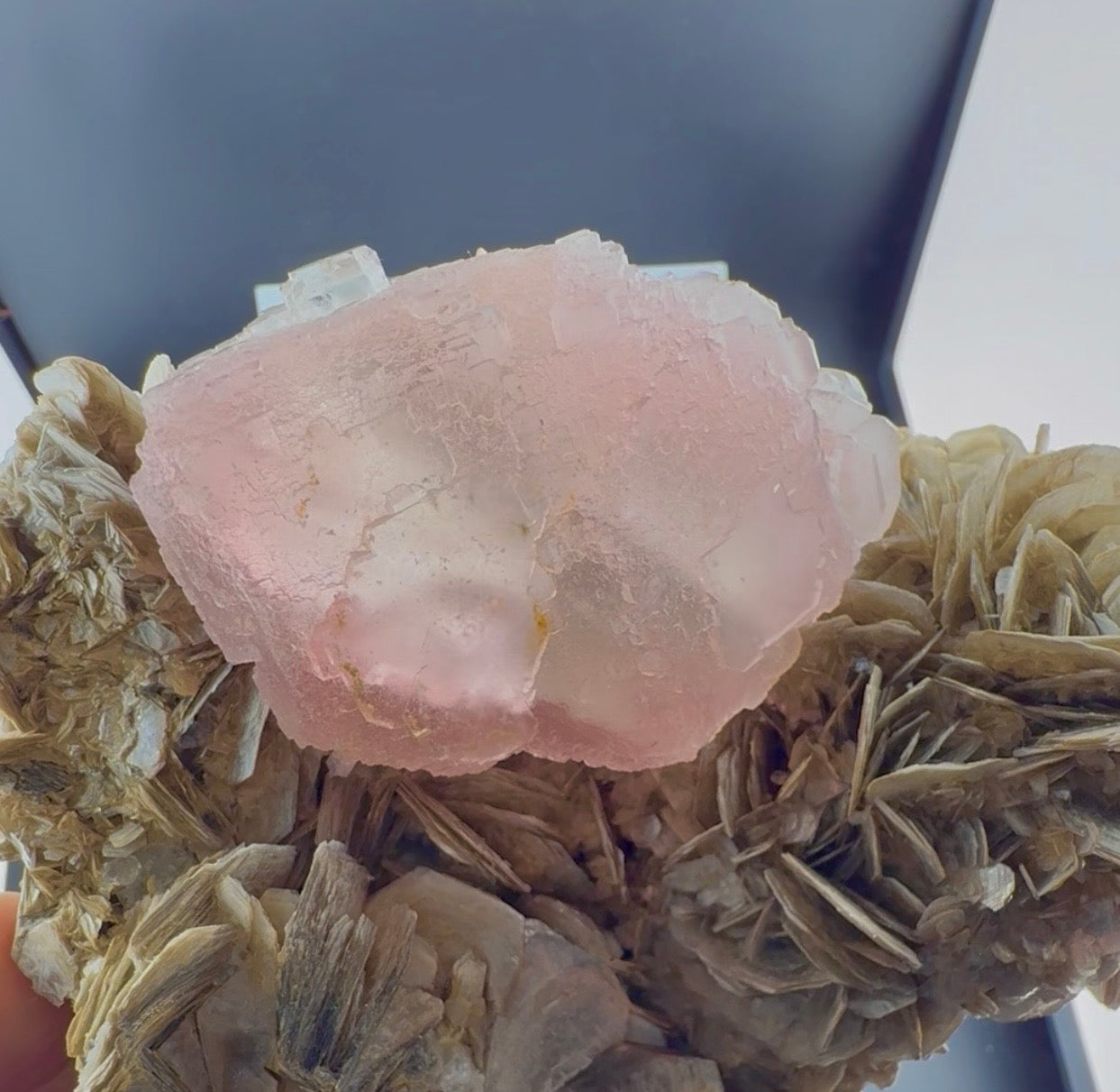 Pink Fluorite with Mica from Pakistan, 1619 gram