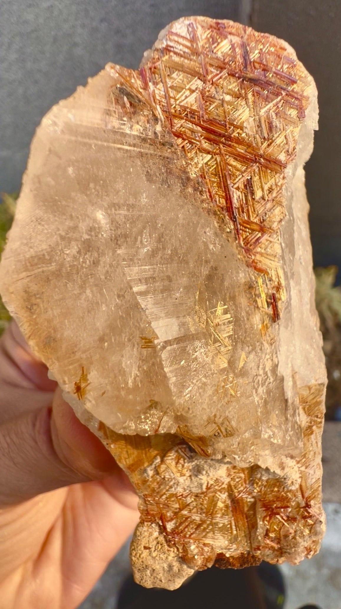 Sagenite Rutile on Quartz Crystal Specimen, Pakistan, 199 gram