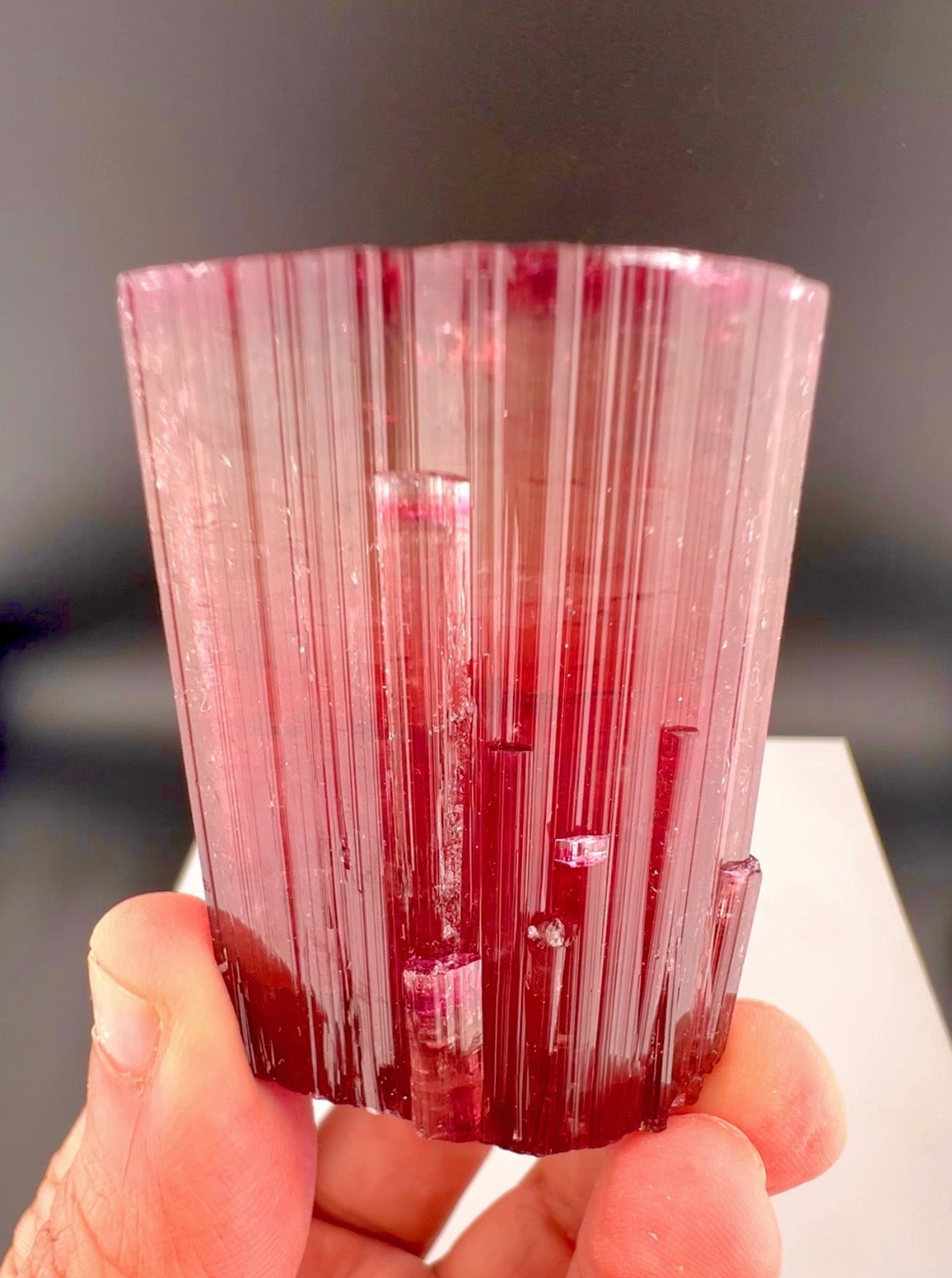 Red Tourmaline crystal from Afghanistan, 128 gram