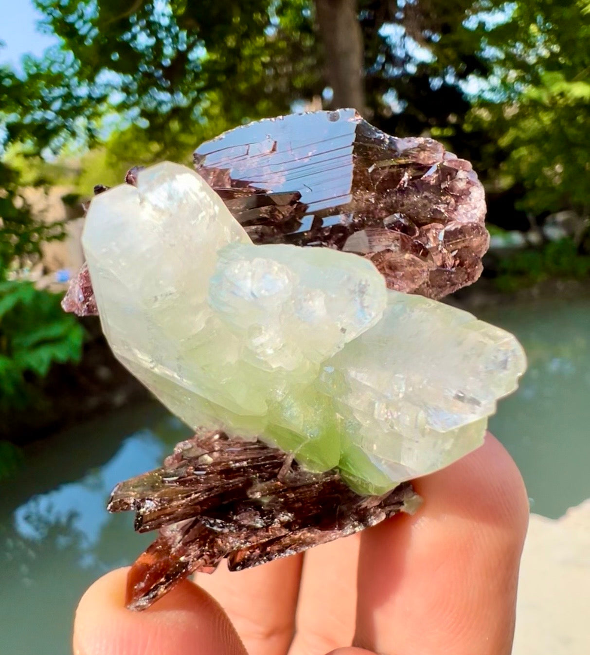 Axinite crysals with Pericline from Pakistan, 58 gram