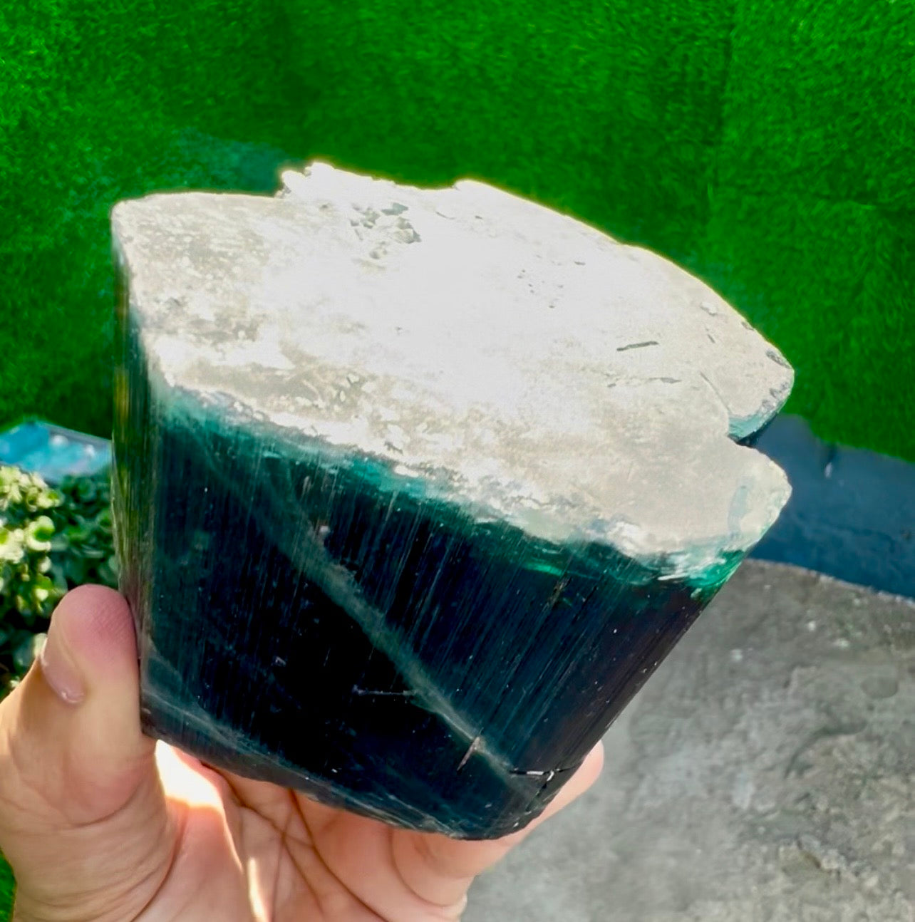 Blue Cap Tourmaline crystal from Afghanistan, 940 gram