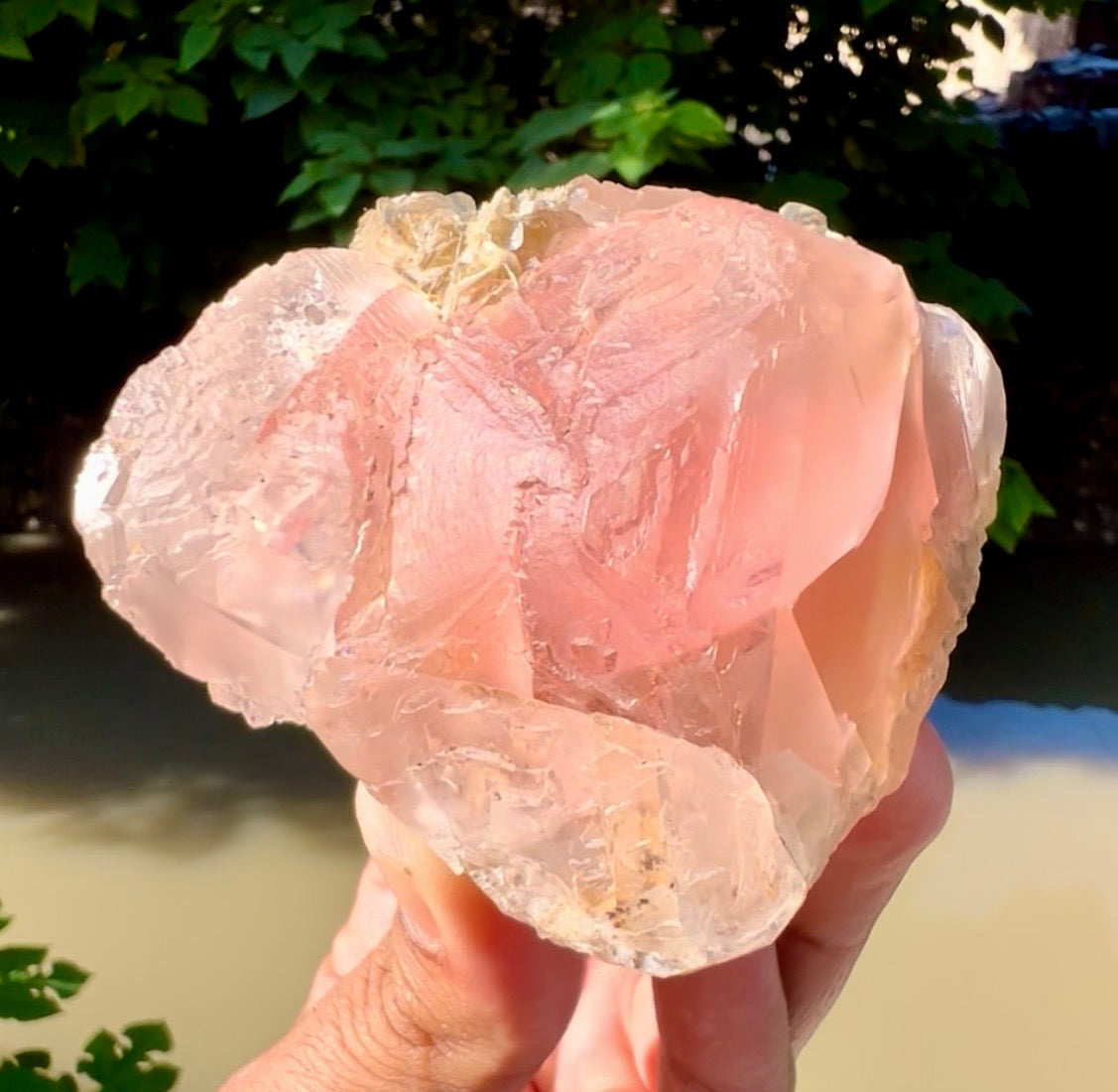 Pink Fluorite on Mica from Pakistan - 401 gram