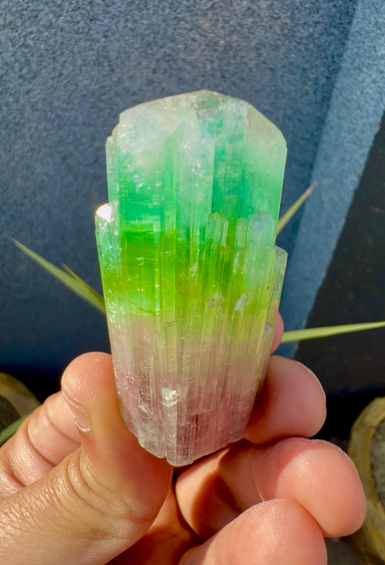Multicolor Tourmaline Crystal from Paprok  - 76 gram