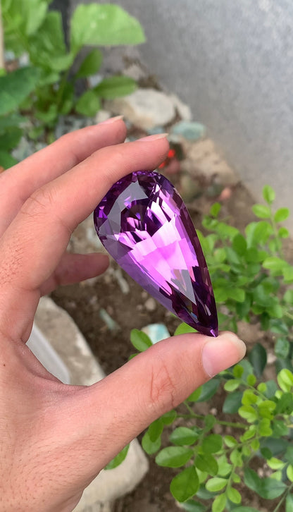 Natural Deep Pink Kunzite Gemstone – 300 Ct Afghan Pear Cut Kunzite – Massive Collector Gem , Museum Size Stone