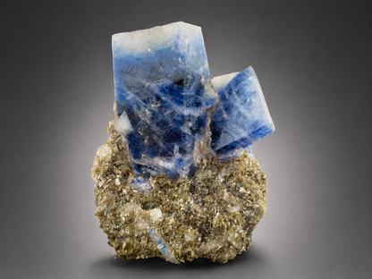 Sapphire Crystals on Matrix from Badakhshan Afghanistan – Fluorescent Collector Mineral Specimen , 210 gram