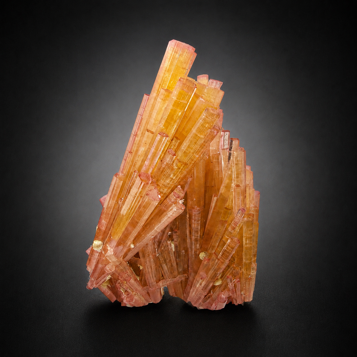 Orange Tourmaline Crystals Cluster , 224 gran