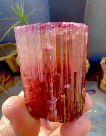 Red Tourmaline crystal from Afghanistan, 128 gram