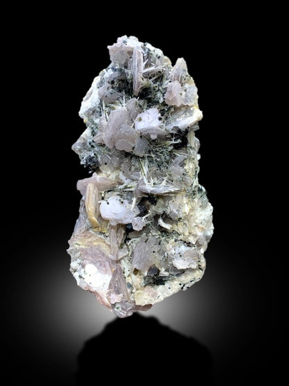 Bicolor Tourmalines With Lepidolite and Smoky Quartz Mineral Specimen From Afghanistan - 708 gram