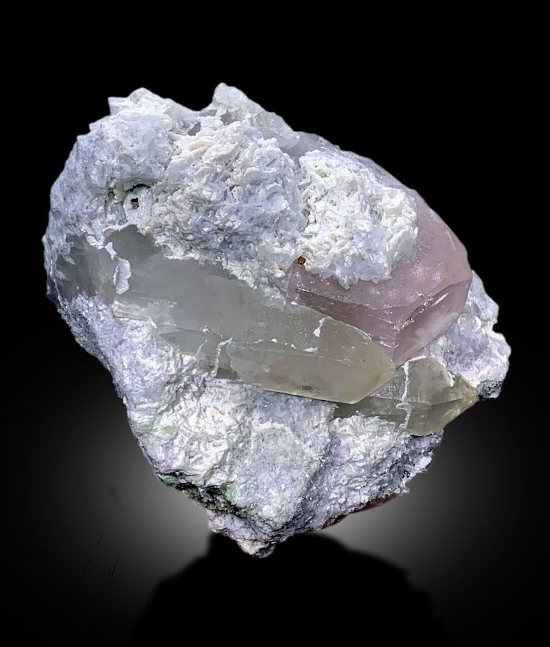 Pink Morganite With Microlite, Quartz and Cleavelandite Albite Mineral Specimen From Afghanistan - 643 gram