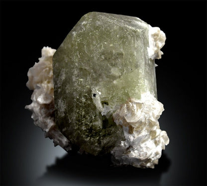Green Herderite | Herderite Crystal | Herderite Specimen | Herderite with Mica | Rare Herderite | Rare Mineral | Rare Stone | 97 g