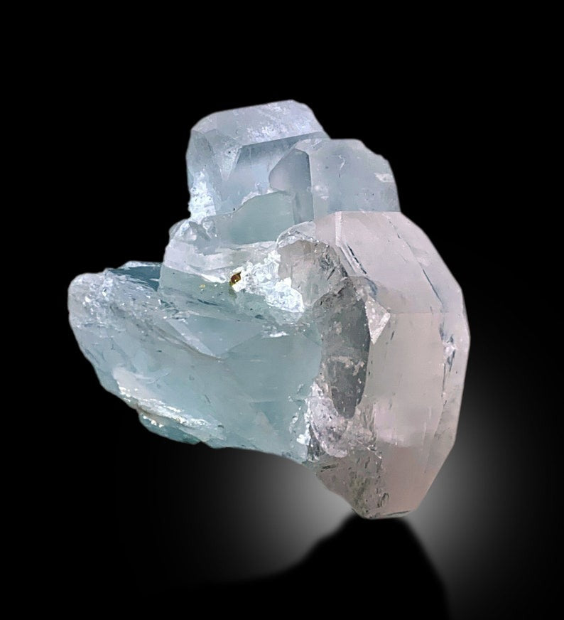 Natural Pink Morganite Crystals Cluster With Microlite From Afghanistan - 118 gram