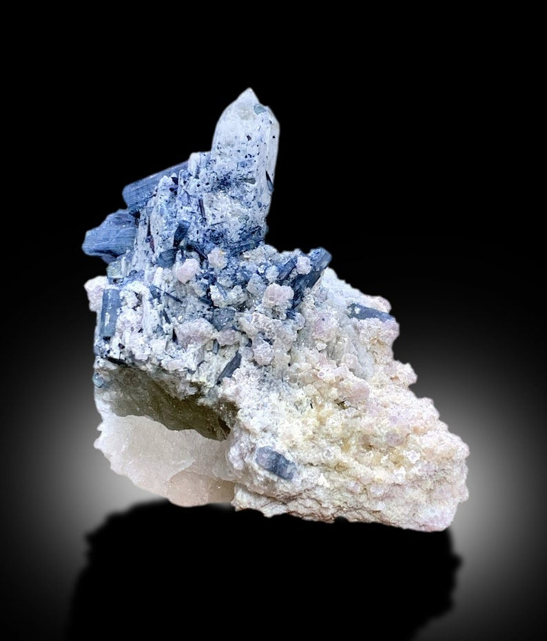 Bicolor Tourmalines With Quartz Lepidolite and Albite Mineral Specimen From Afghanistan - 74 gram