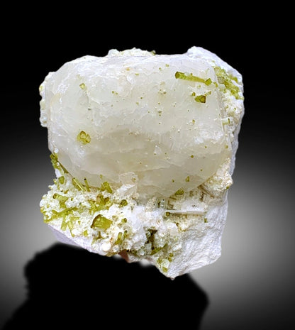 Natural Green Color Tourmaline Crystals with Pollucite, Raw Mineral, Tourmaline Specimen from Chapu Mine Skardu Pakistan - 628 gram