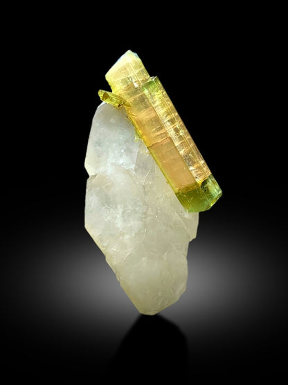 Natural Bicolor Tourmaline Crystal on Quartz, Tourmaline Specimen, Raw Mineral, Tourmaline from Paprok Afghanistan - 36 gram