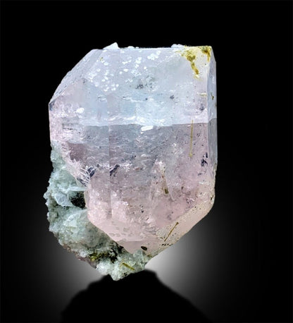 Pink Morganite with Green Tourmalines and Albite, Morganite Crystal, Tourmaline Cluster, AquaMorganite Specimen, Mineral Specimen, 106 g