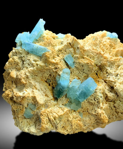 Natural Blue Aquamarine Crystals on Matrix, Mineral Specimen, Aquamarine Cluster, Aquamarine from Shigar valley Skardu Pakistan - 6.2 Kg